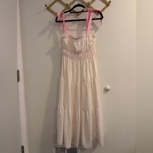 Altar'd State Pink and Cream Maxi Dress